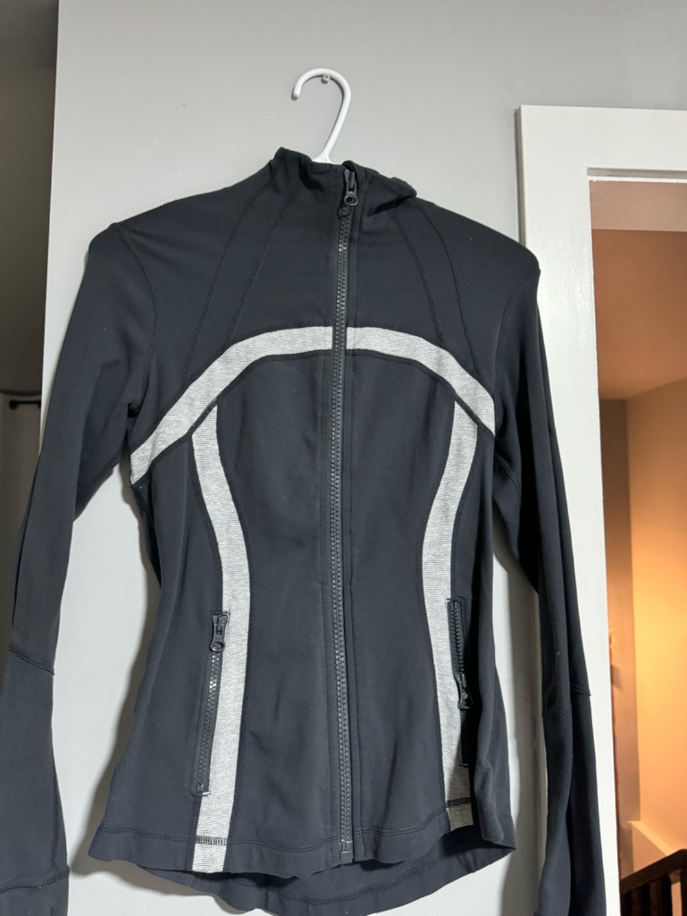 lululemon athletica Black Jacket with Light Gray Panels
